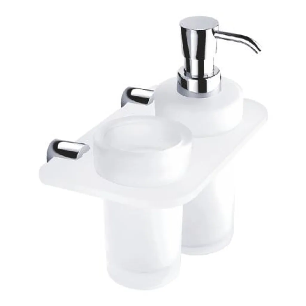 Nimco Bormo Dispenser Doppio e Portabicchieri Cromo BR X3-5831W-26