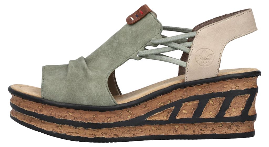 Nabukino Keil-Sandalen mit Gummibändern
