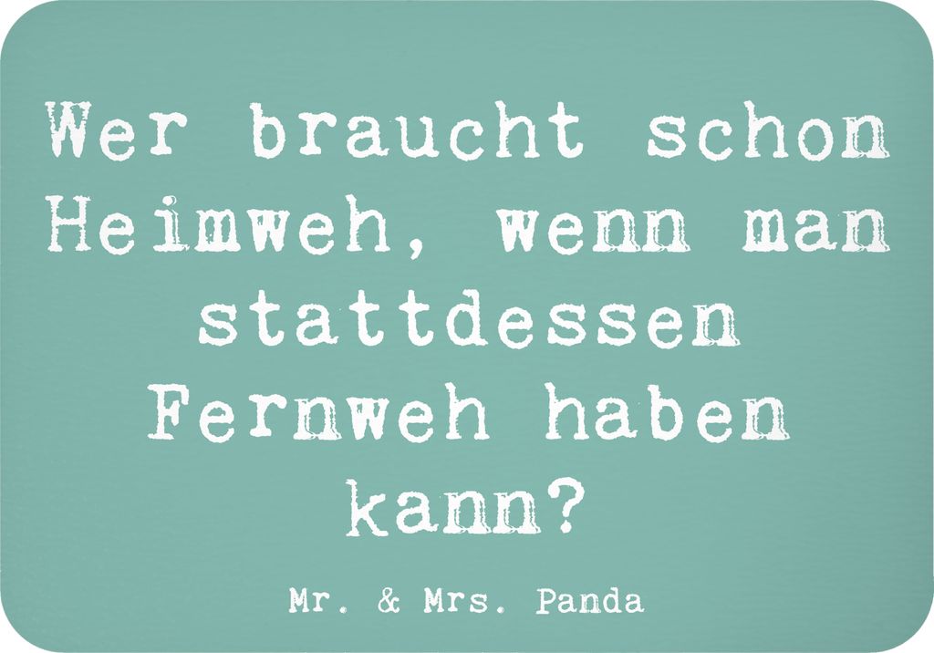 Mr. & Mrs. Panda magnet Spruch Heimweh oder Fernweh - Meeresbrise - Geschenk, Verbundenheit, Melancholie, Zitat, holzmagnet, vertraut, Gefühl, neu...