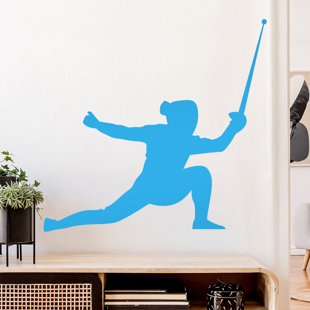Fechten Degen Fechter Wandtattoo Wandaufkleber Wall Sticker - Dekoration, Küche, Wohnzimmer, Schlafzimmer, Badezimmer