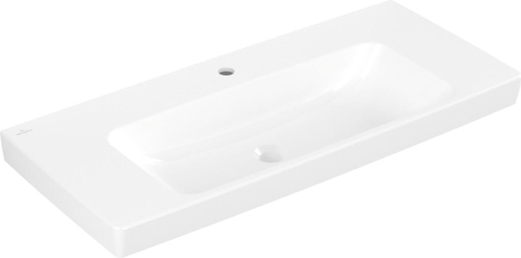 V&B Waschtisch Architectura 100x44,5cm, 1 Hahnl., o. ÜL, weiß C-plus