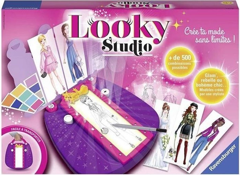 Looky Studio Ravensburger Modedesign Studio, Maxi Design Studio, Ab 6 Jahren, Zeichenstudio mit LED