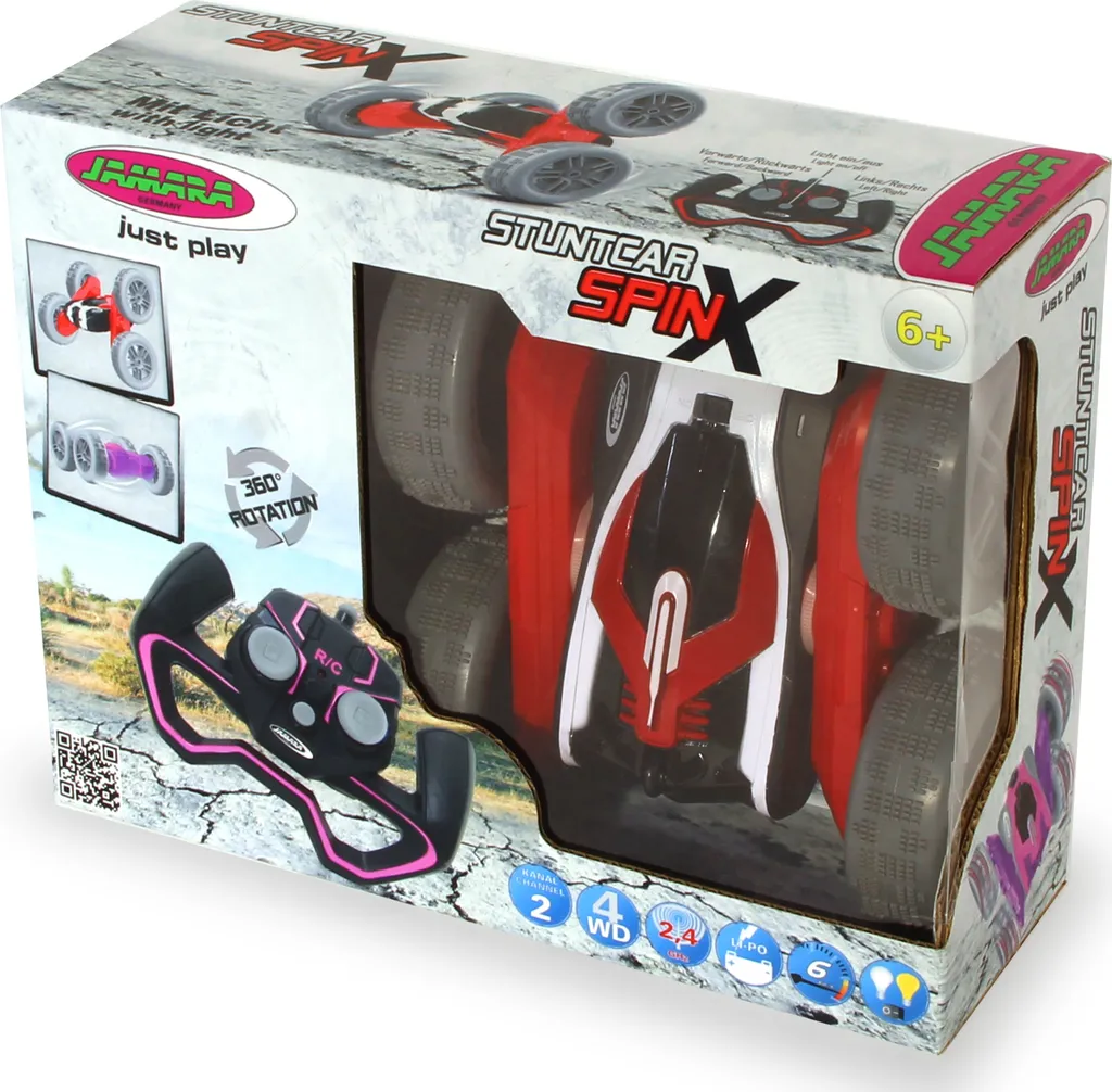 Voiture RC antichoc réversible Jamara SpinX Stuntcar anti-blocage 4WD