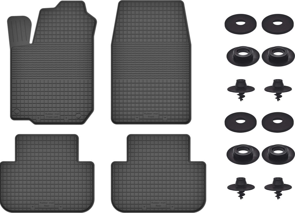 Gummimatten Mit Stoppern Für: Suzuki Grand Vitara I (1998-2005) Schwarz Set