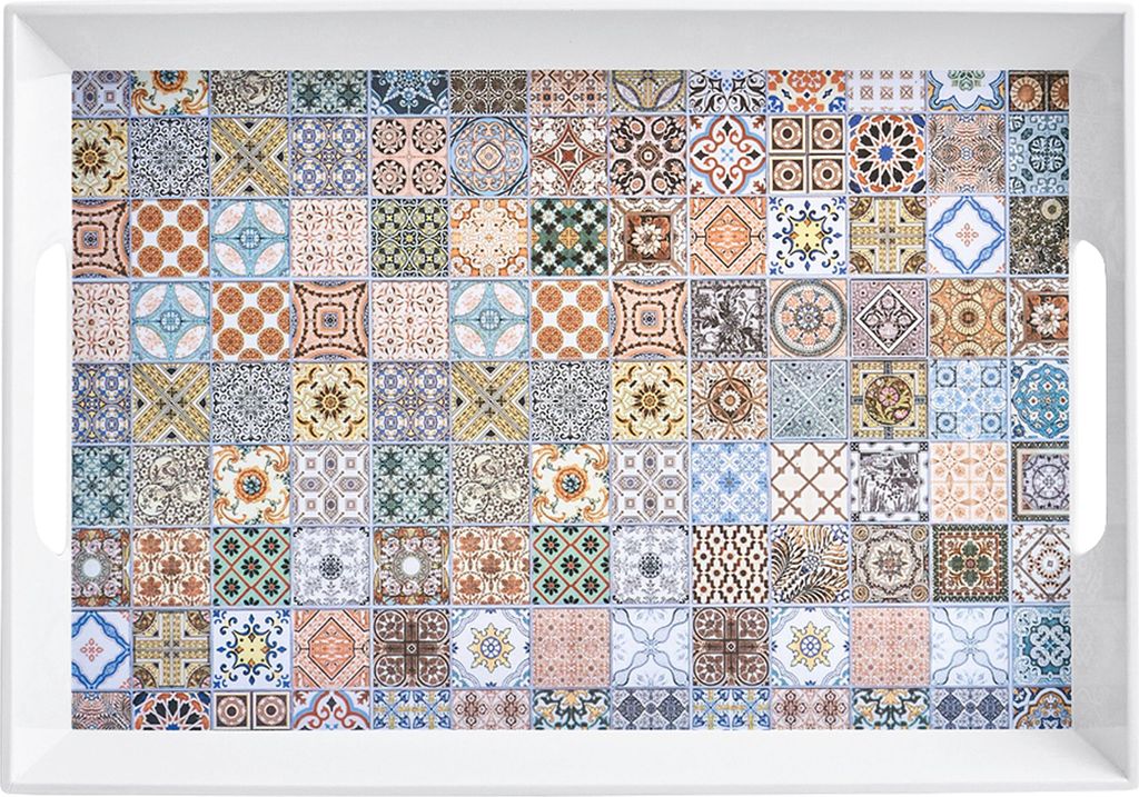 Zeller Tablett - mit Mosaikdruck - Melamin - 50 x 35 cm Produktbild 