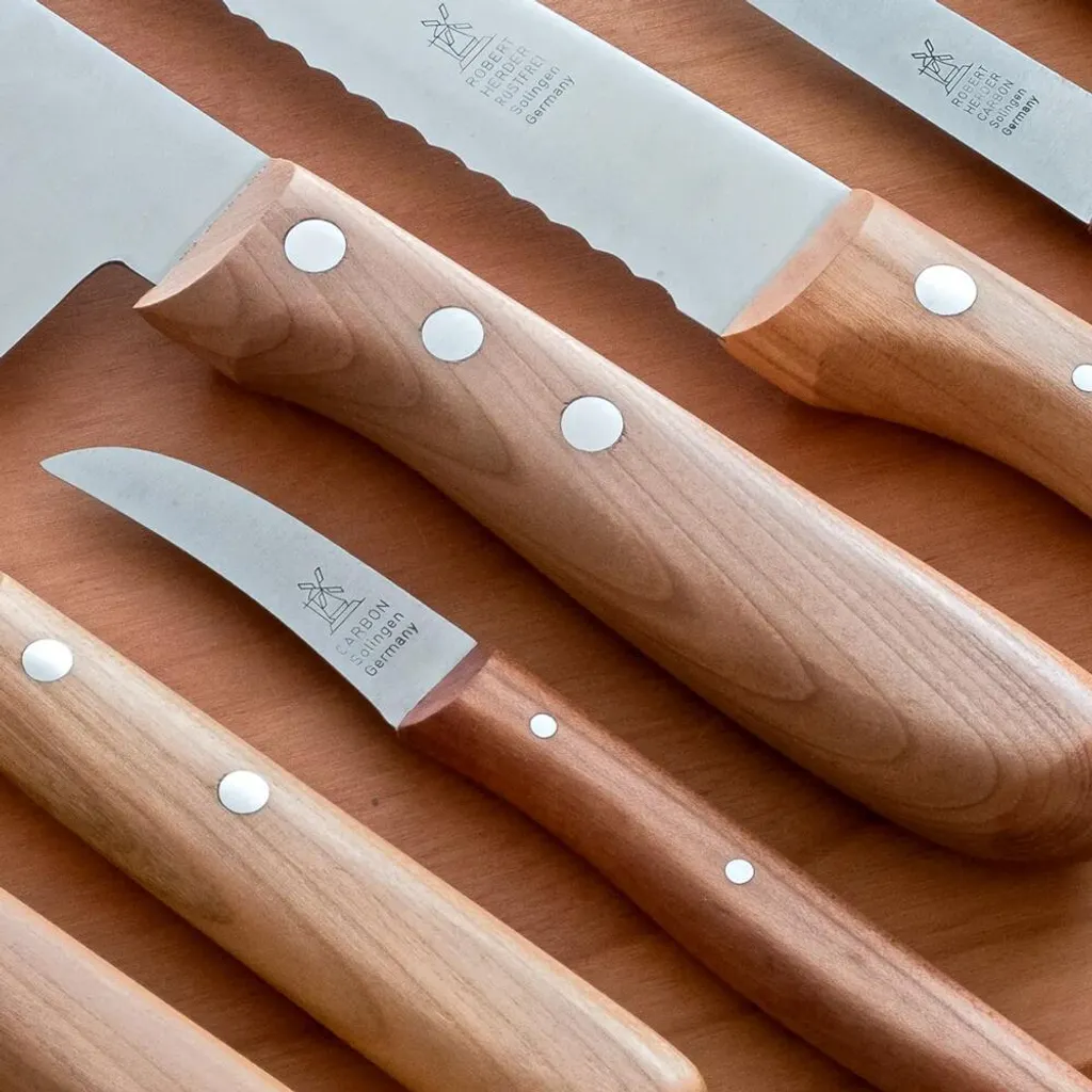 Coltello Formaggio Artigianale 29cm | Manico Ciliegio e Inox