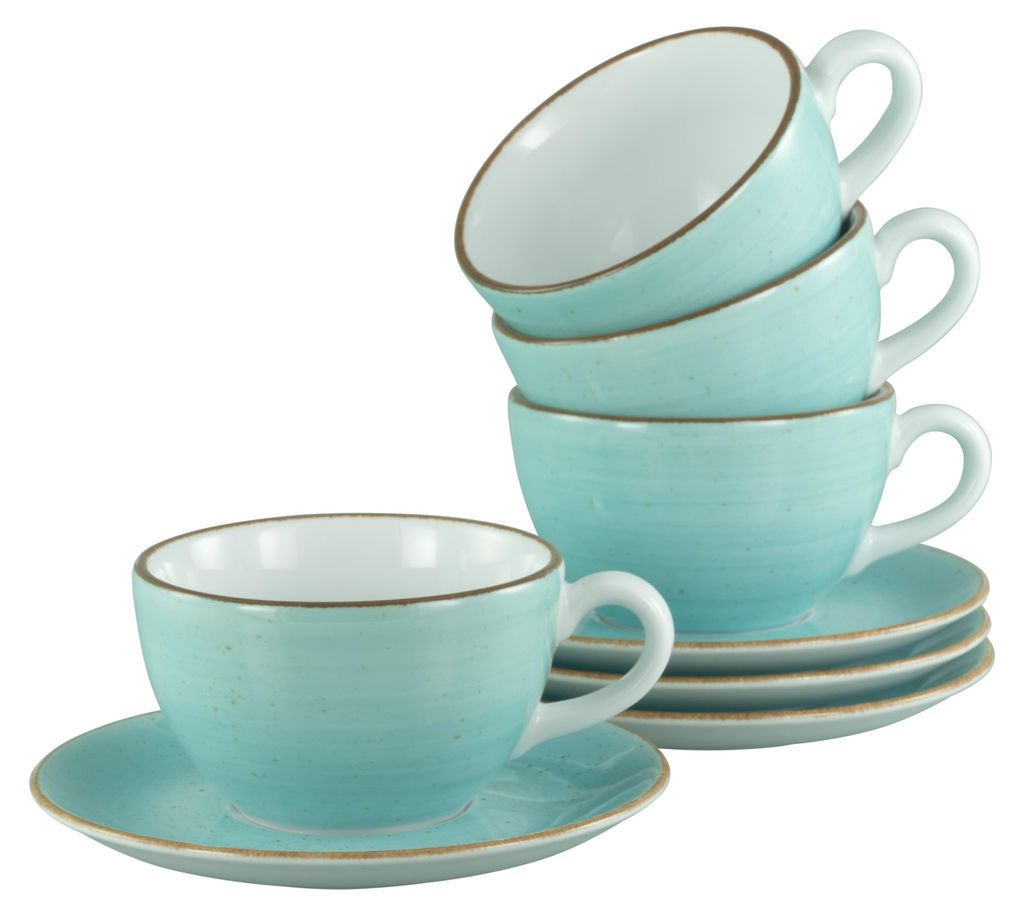 CreaTable, 34041, Vintage Nature Aqua, Cappuccino Set Produktbild 