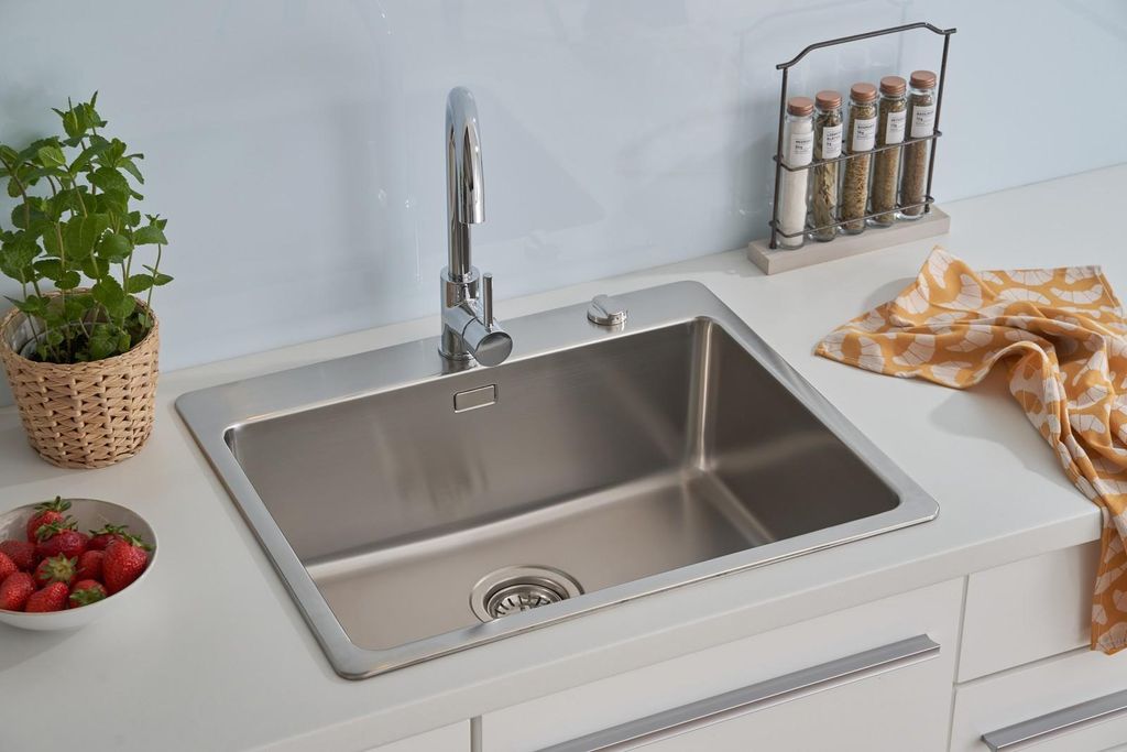 Edelstahl Einbauspüle Spülbecken Küchenspüle Spüle 60 x 50 Produktbild 