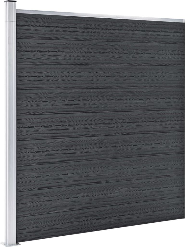 vidaXL Gartenzaun WPC 175x186 cm Grau Produktbild 