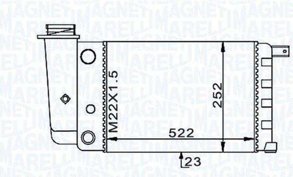 MAGNETI MARELLI 350213101000 - OE 5998952 Kühler, Motorkühlung für Panda