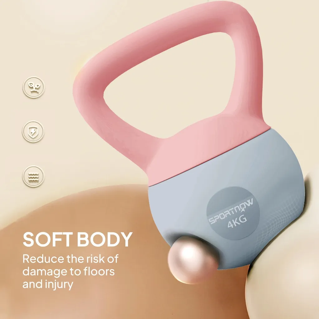 Haltère Boule Compact 4kg Sable Métallique - Gainage et Musculation