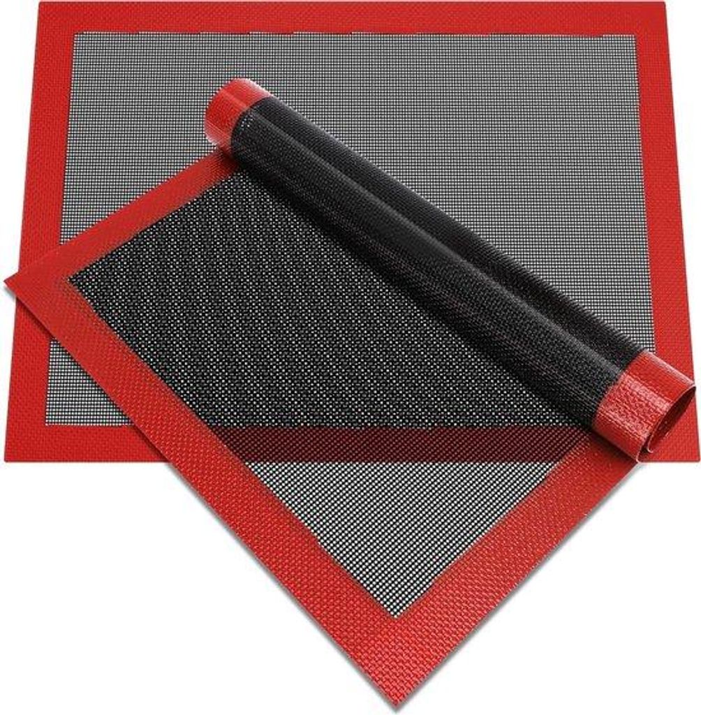 Silikon-Bäckform-Set von 2 - 40 x 30 cm - antiaufkleber - wiederverwendbar - hitzebeständig - Bäckunterlage - Backformen