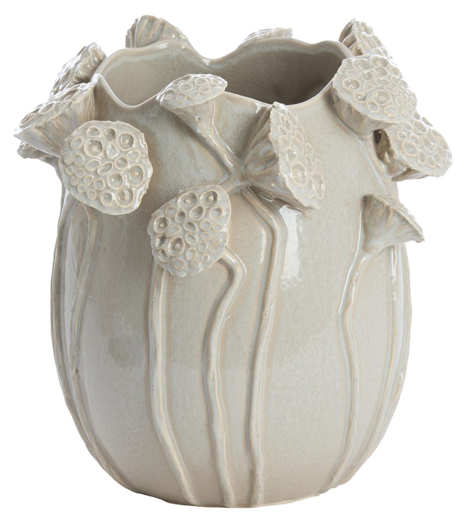 Vase en céramique LAVCI brillant gris clair – Image du produit 