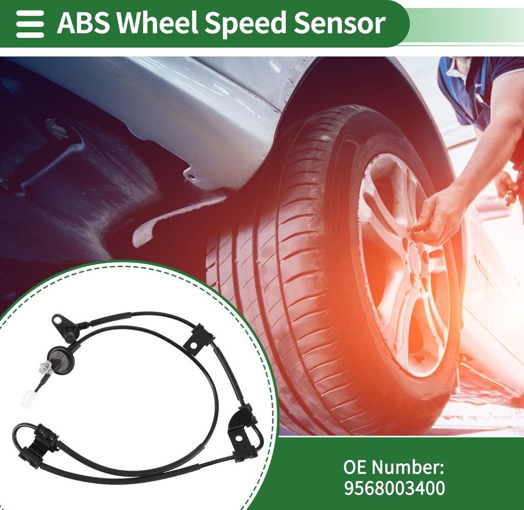 ABS Raddrehzahl Sensor ABS Sensor Blockierschutz Bremsen System Sensor Nr. 9568003400 für Hyundai Tucson 2007-2015 1Stk Hinten Links