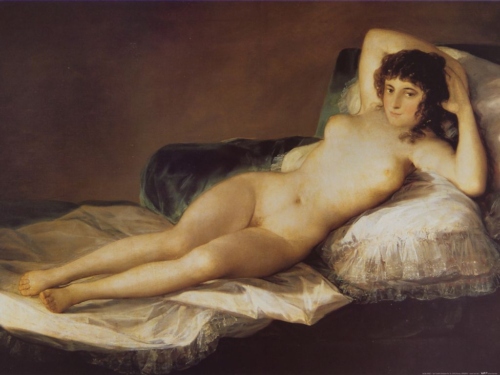 Francisco De Goya Kunstdruck Bild - Die Nackte Maja, 1800 (60 x 80 cm)