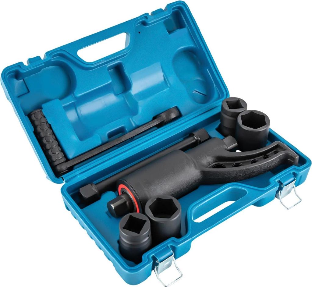Drehmomentvervielfältiger Steckschlüssel-Set - Manuell - 1:64 Übersetzung - 4800 Nm - 25 mm Vierkant - Stecknüsse 21/33/38/41 mm - Für Radmutt...