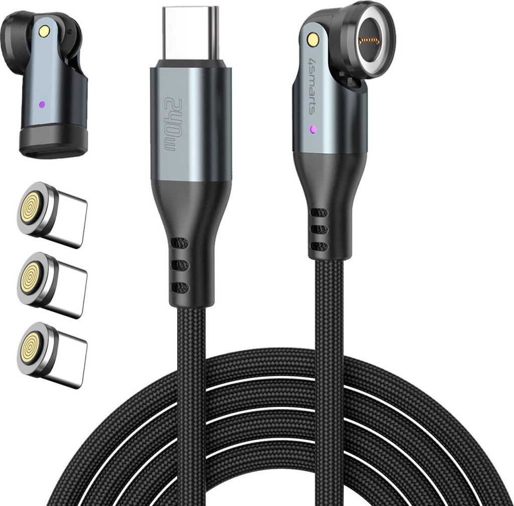 4smarts 541237, 1,8 m, USB C, USB C, 0,48 Gbit/s, Czarny, Zdjęcie produktu 