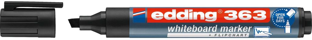 Edding 363, 1 Stück(e), Schwarz, Meißel, Kunststoff, Rund, Produktbild 