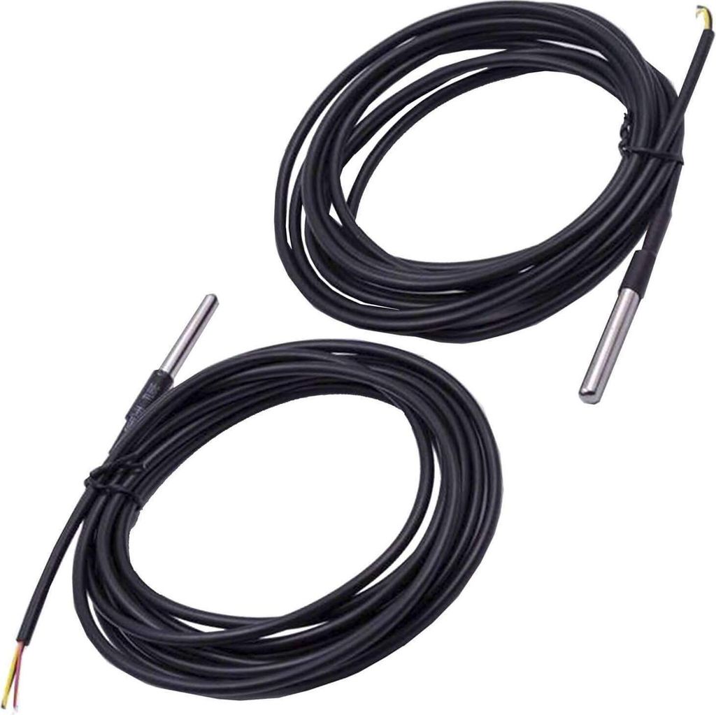 AZ-Delivery Sensoren 3M Kabel DS18B20 digitaler Edelstahl Temperatursensor Temperaturfühler, wasserdicht, 2x 3M Kabel