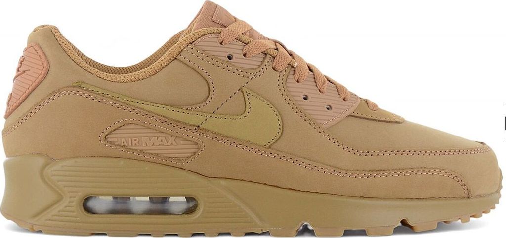 Nike Air Max 90 Premium - Herren Sneakers Schuhe Leder Braun FZ5102-299 , EU 45 US 11