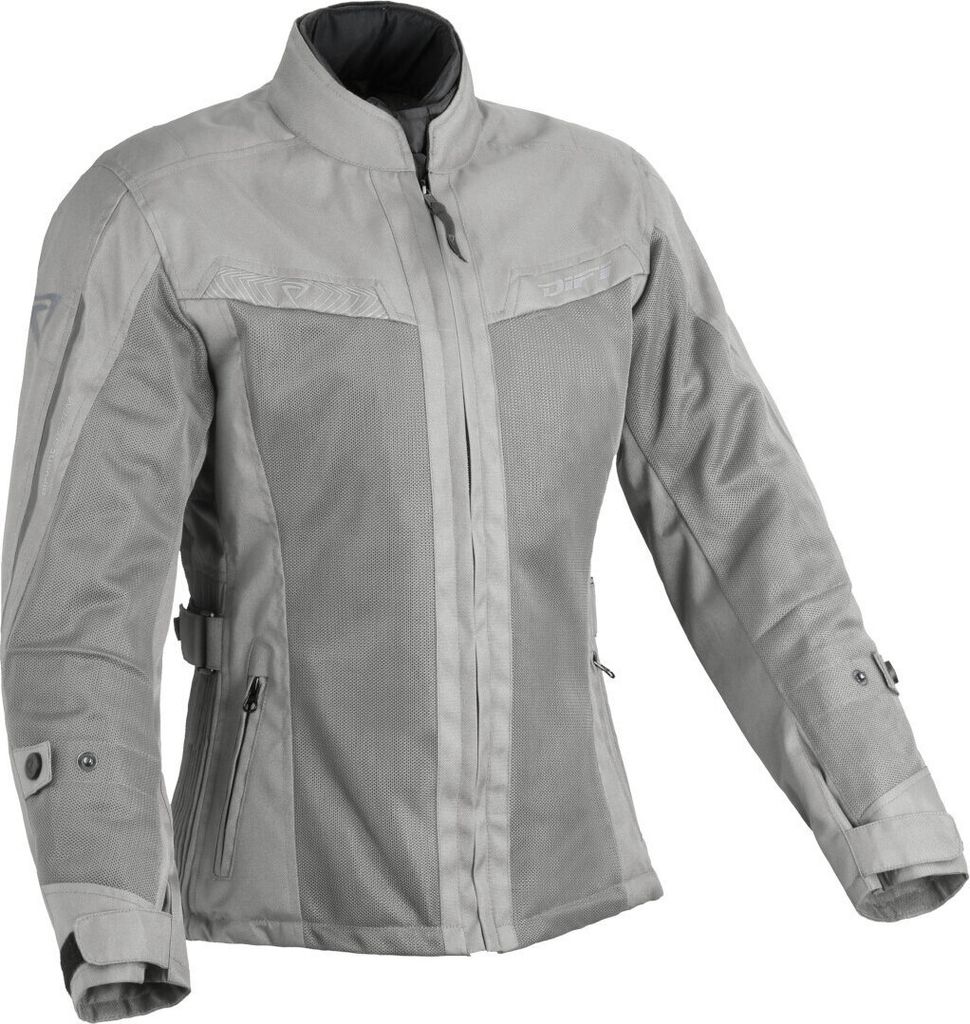 DIFI Joni Aerotex Damen Motorrad Textiljacke, hellgrau, M