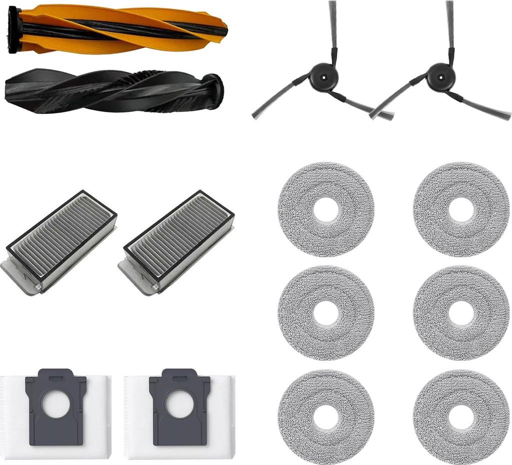 VERCO Ersatzteile für Dreame X50 Ultra 14tlg Zubehör Bürsten Filter Beutel Wischtücher