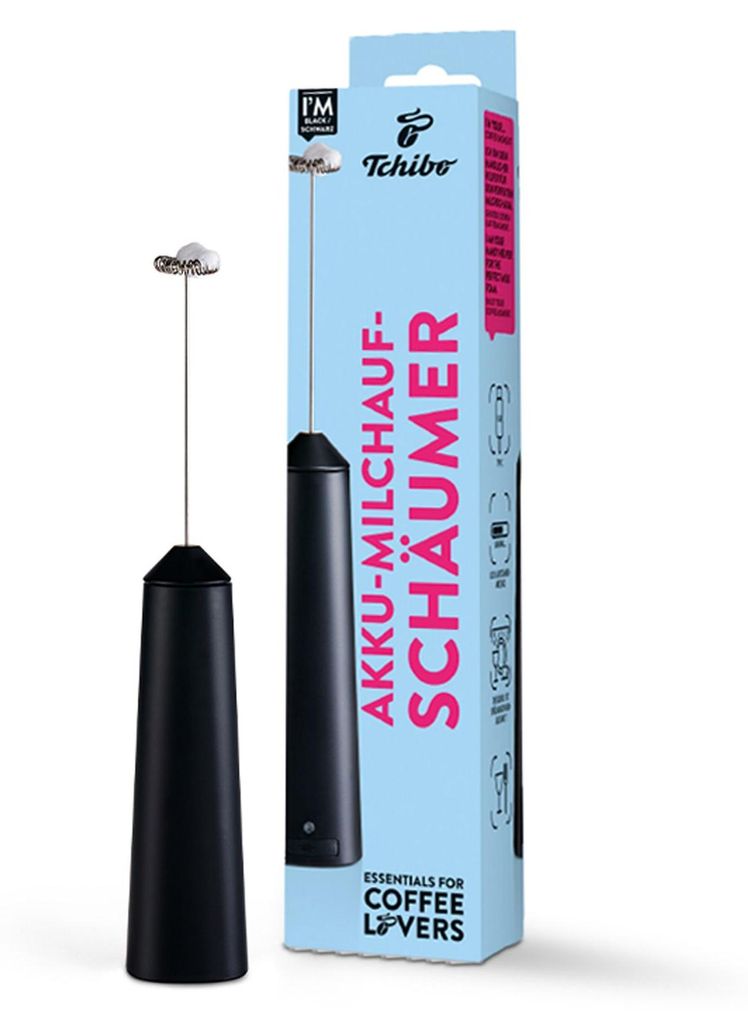 Tchibo Hand-Milchaufschäumer akkubetrieben Schwarz