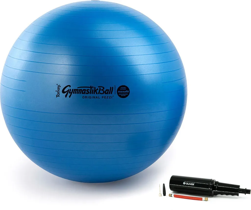 Ballon de fitness anti-éclatement Original Pezzi MAXAFE bleu 65 cm