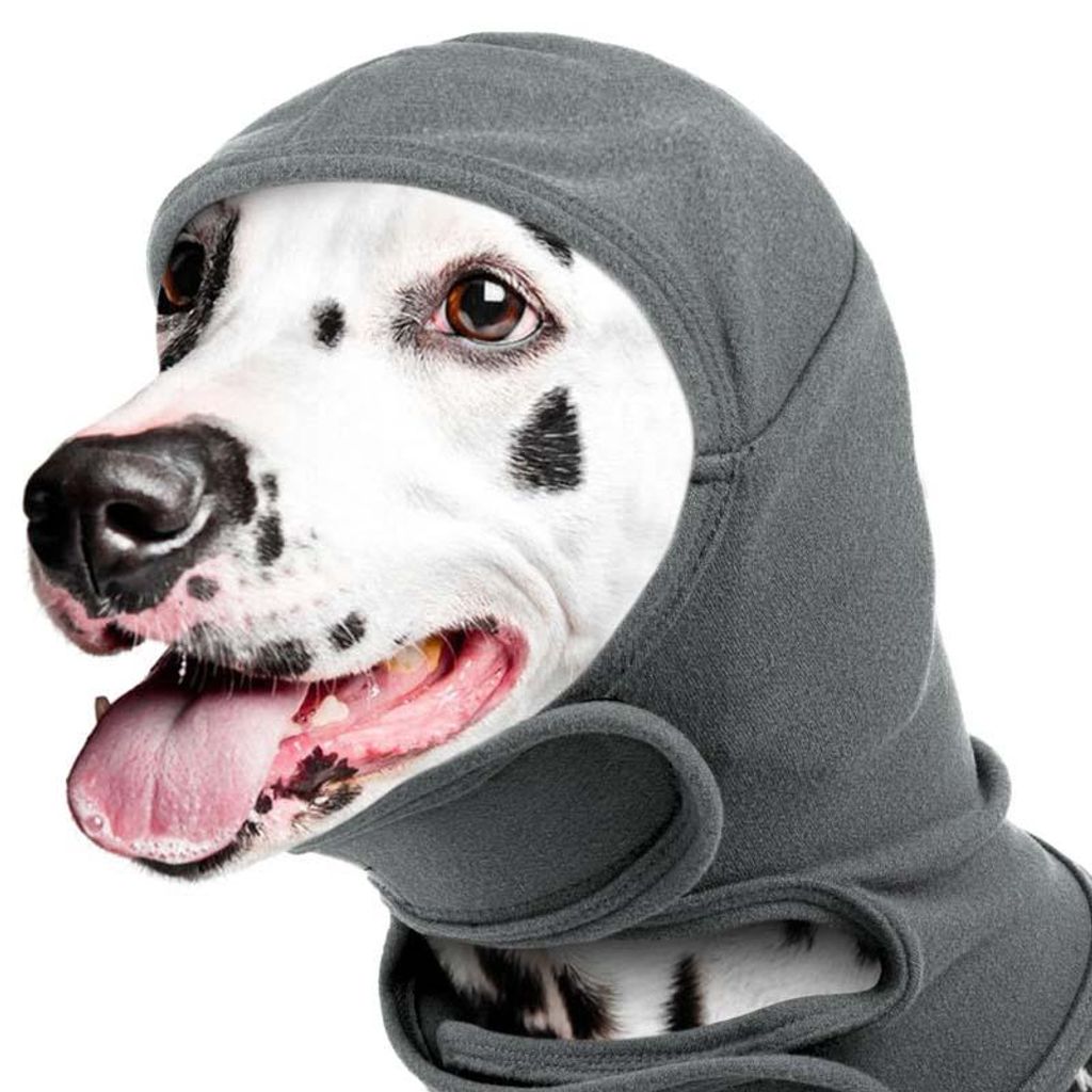 Beruhigende Halskrause für Hunde - Angstlindernd & Stressreduzierend, Ideal für Gewitter & Lärm,Gray S