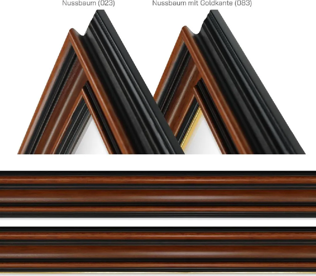 Specchio da parete MendeFrames H017 noce 50x50 cm - 4