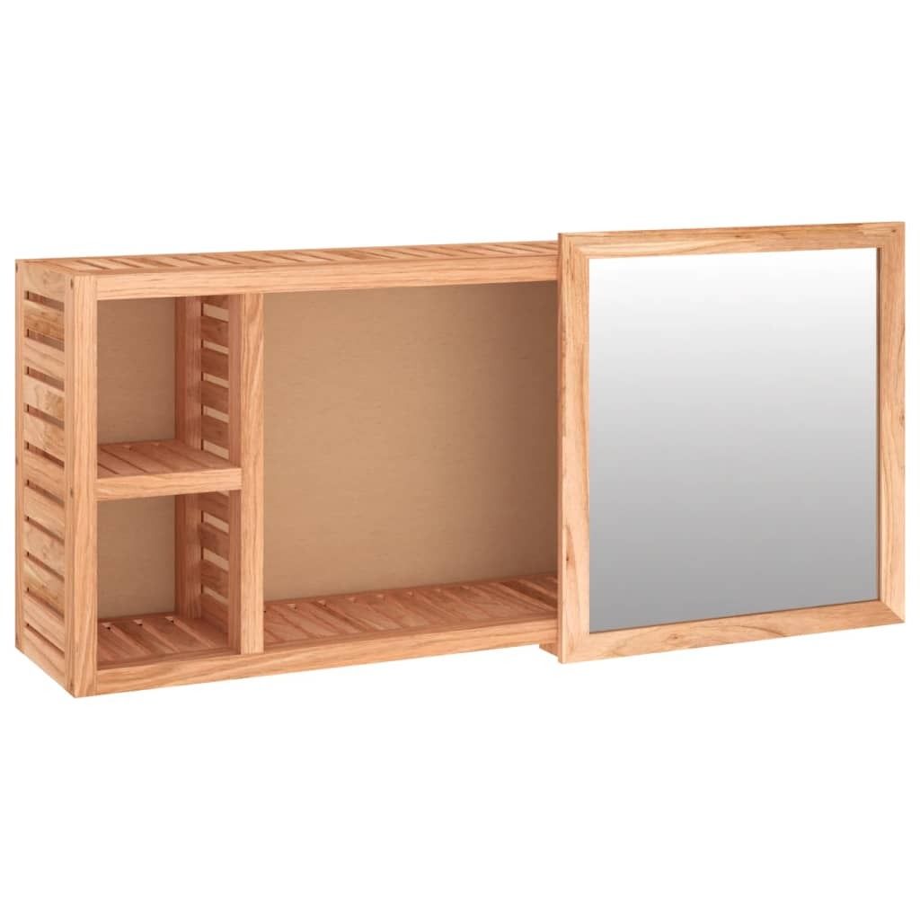 vidaXL Armadio a specchio 80x17x34 cm in legno massiccio di Immagine del prodotto 