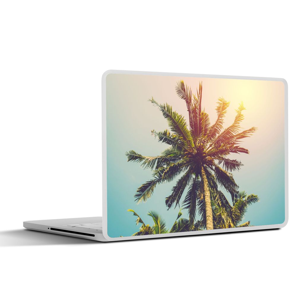 MuchoWow Laptop Aufkleber Sticker Cover Palme - Sommer - Tropisch - Sonne 30x22 cm - Laptop-Sticker