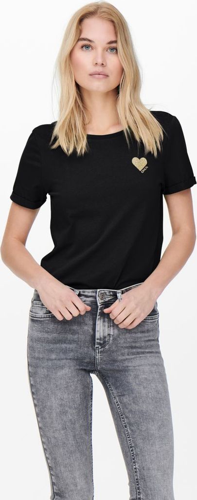 Only Onlkita Life Kurzarm-t-shirt Schwarz M Frau Schwarz M Produktbild 