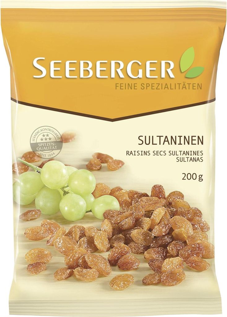 SEEBERGER Sultaninen Trockenfrüchte 200,0 g Produktbild 