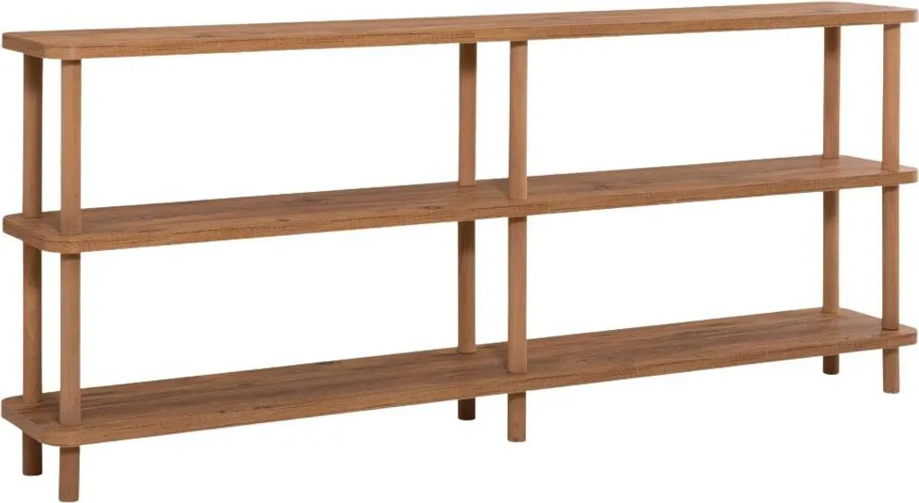 Meuble de rangement salon 6 tablettes CALICOSY ZEN pin atlantique 180 cm