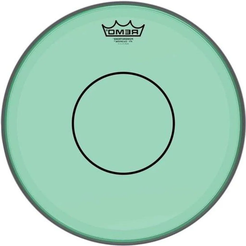 Peau de frappe 14 pouces verte Colortone pour percussions et batteries
