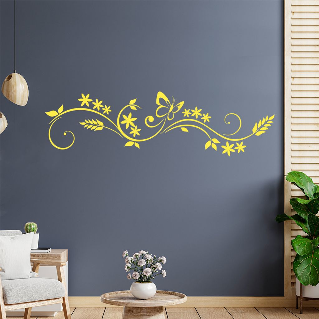 Tribal - Sterne - Schmetterling Wandtattoo in 6 Größen - Wandaufkleber Wall Sticker - Dekoration, Küche, Wohnzimmer, Schlafzimmer, Badezimmer