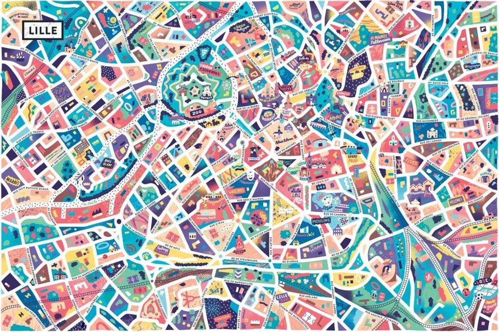 Puzzle 1000 pièces ville de Lille Grafika - Puzzle adulte en carton épais