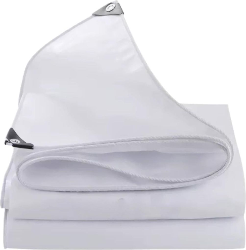 Plane 400x600cm – 180g/m² PE – Wasserfest & UV-beständig – Schutzplane für Bau, Garten, Auto & Boot – Weiß