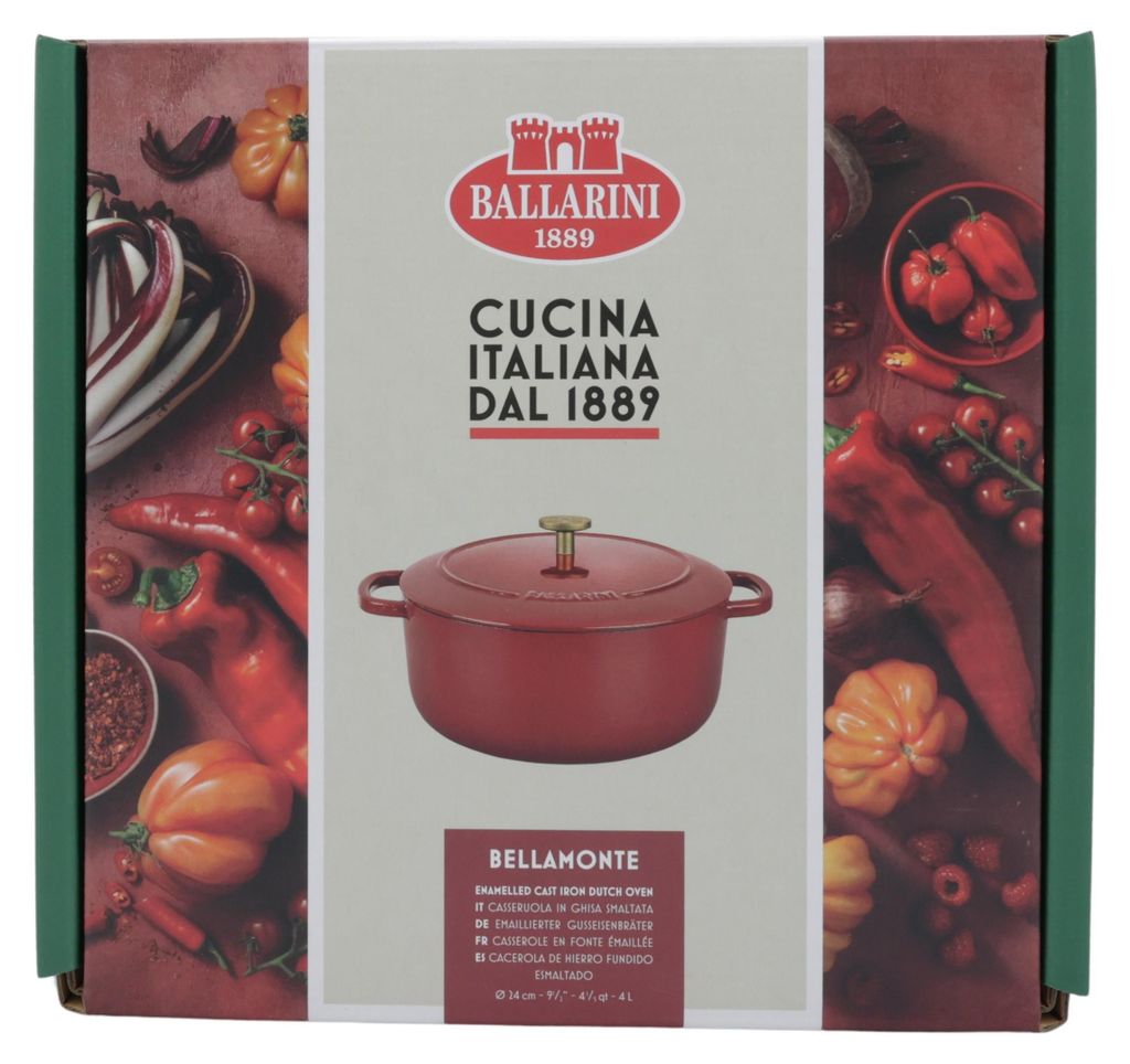 Ballarini - Bellamonte 4 L Marmite ronde en fonte rouge Image du produit 