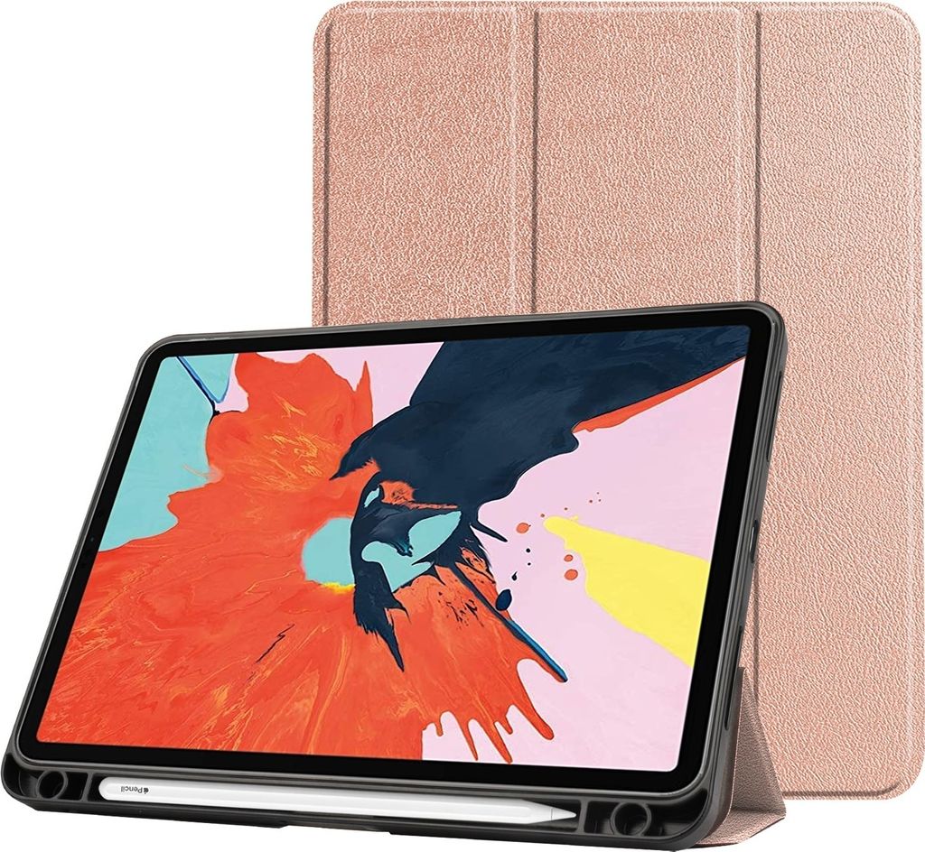 Case2go - Hülle kompatibel mit Apple iPad Air 11 (2025) / Apple iPad Air 11 (2024) - Mit Stifthalter - - - Roségold