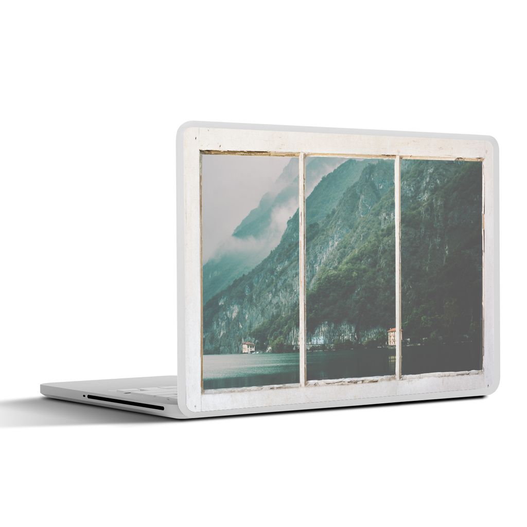 MuchoWow Laptop Aufkleber Sticker Cover Aussicht - Berg - Nebel 40x30 cm - Laptop Dekoration - Selbstklebend