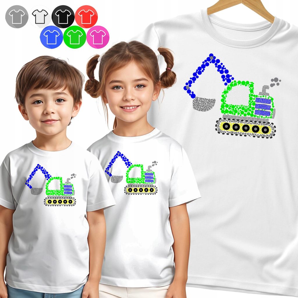 Kinder-T-Shirt - Tagsüber Punkt Traktor Traktor Punkt - 122 S
