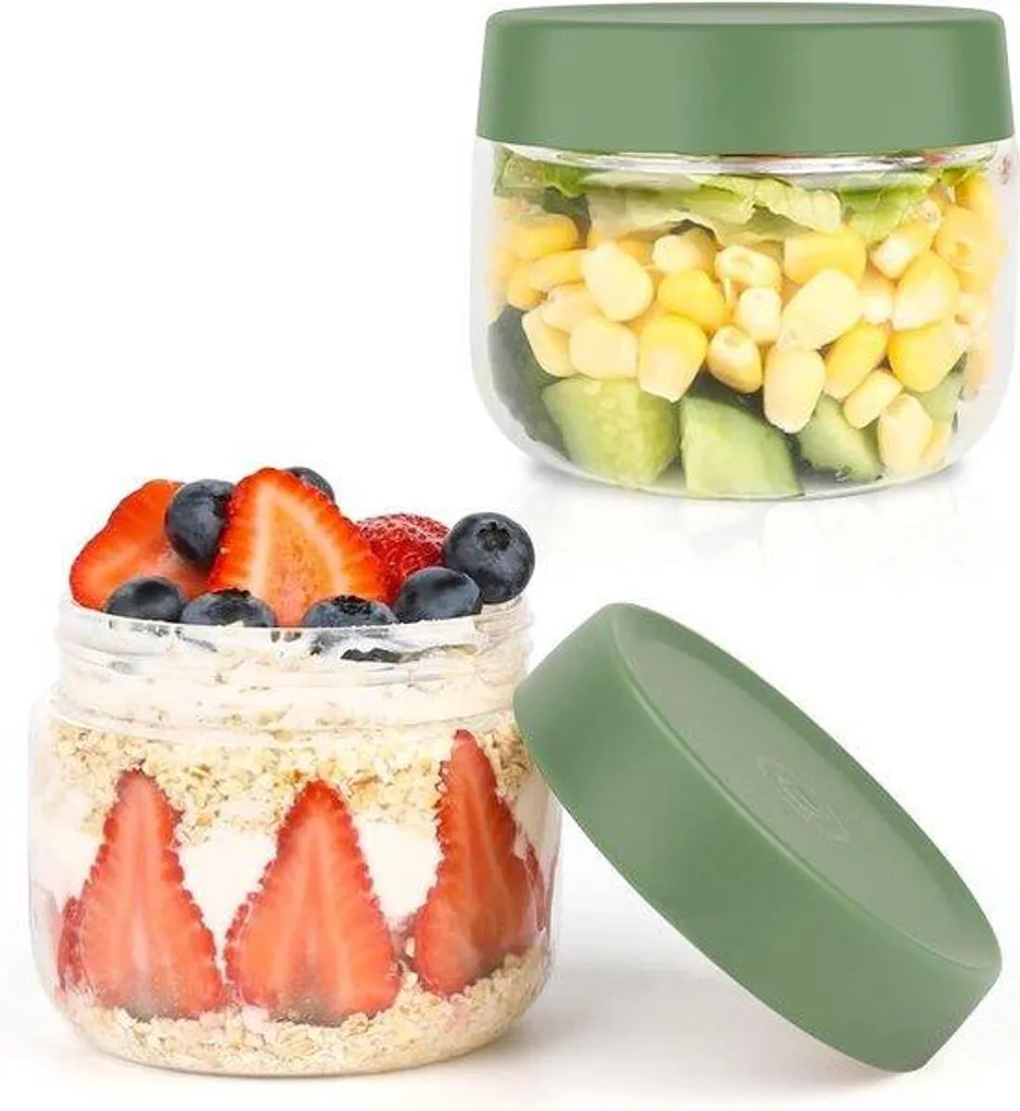 Pots de conservation en verre étanches contre les fuites de muesli