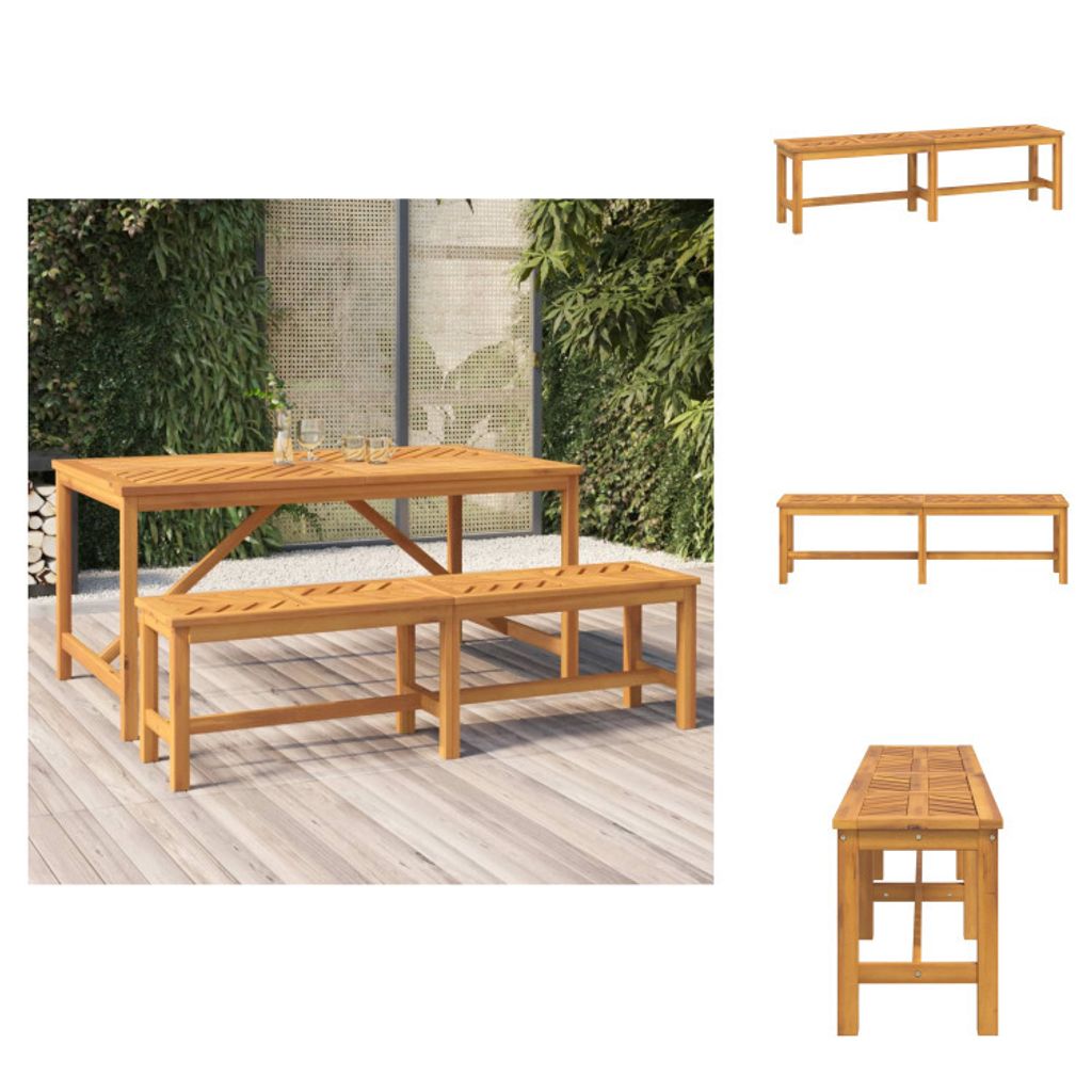 vidaXL Gartenbank 150 cm Massivholz Akazie - Gartenbänke