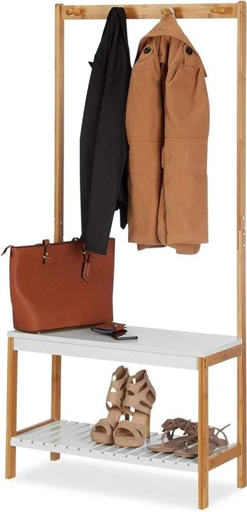 Organisateur d'entrée contre le désordre : Porte-manteau et Meuble Chaussures