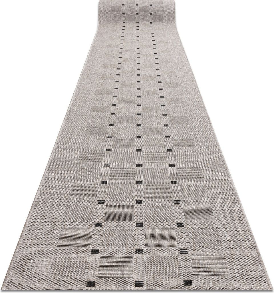 Läufer SIZAL FLOORLUX Modell 20079 silver / black 120 cm beige 120x400 cm