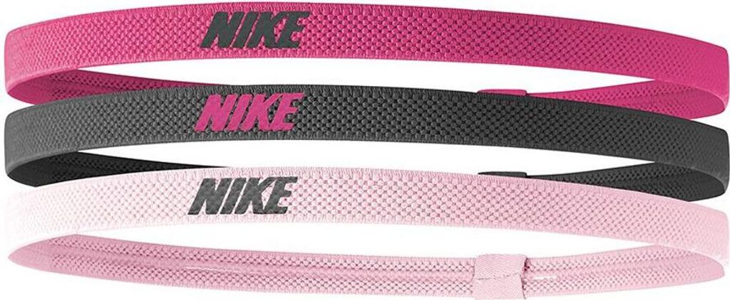 Nike - "Mixed Width" Stirnband (3er-Pack) BS3086 (Einheitsgröße) (Pink/Grau)