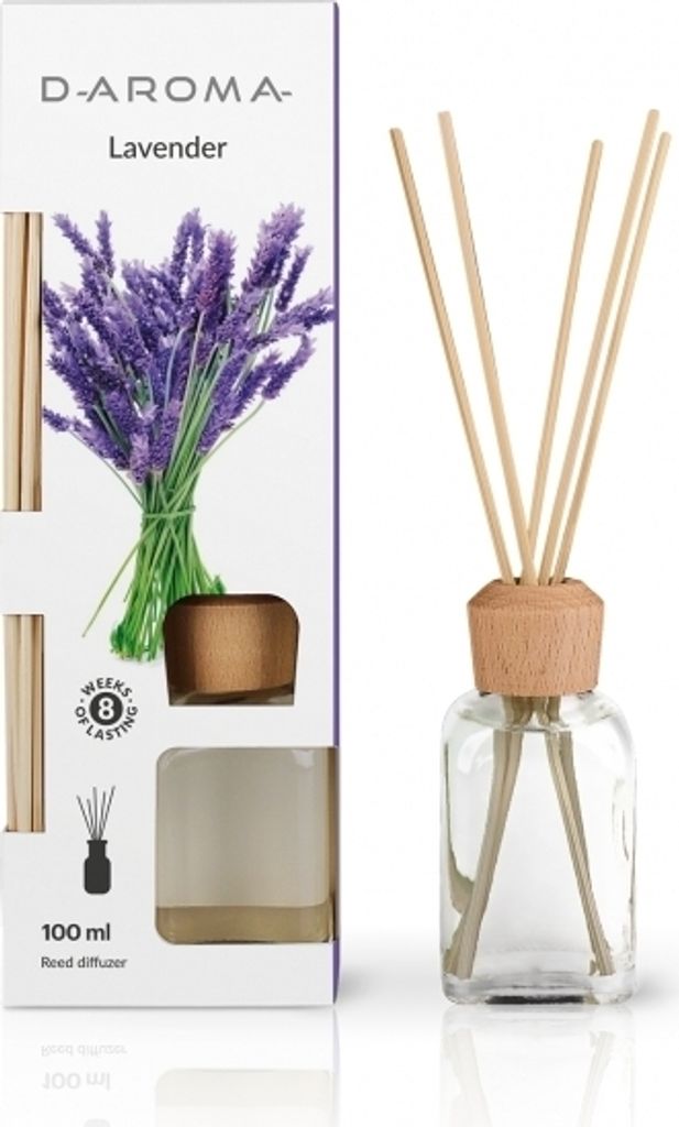 Duftdiffusor D-aroma Reed Diffuser 100ml Lavendel Lufterfrischer