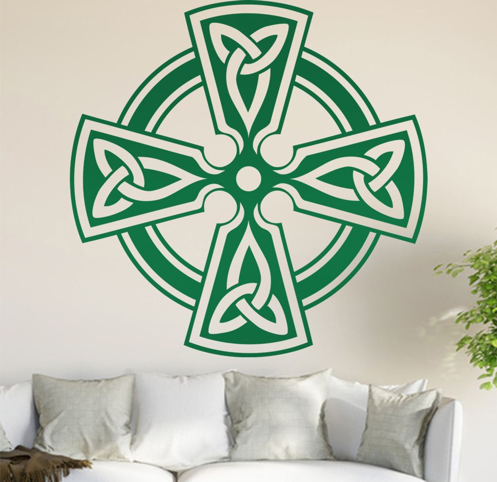 Kreuz - Ornament Wandtattoo in 6 Größen - Wandaufkleber Wall Sticker - Dekoration, Küche, Wohnzimmer, Schlafzimmer, Badezimmer
